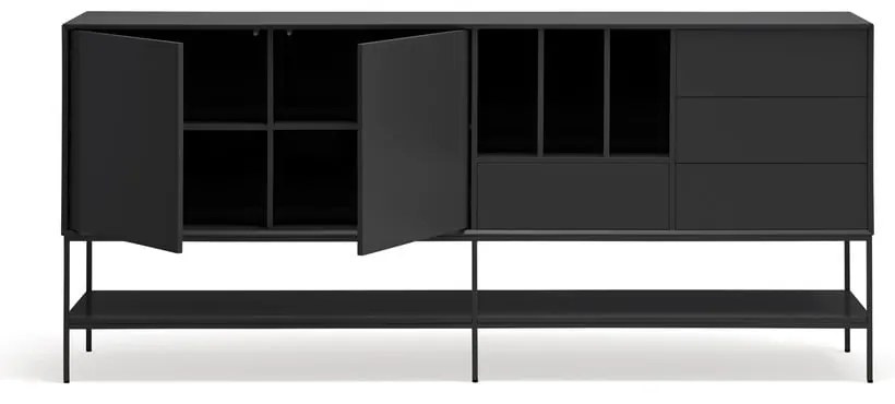 Черен скрин 220x98x45 cm Platt – Teulat