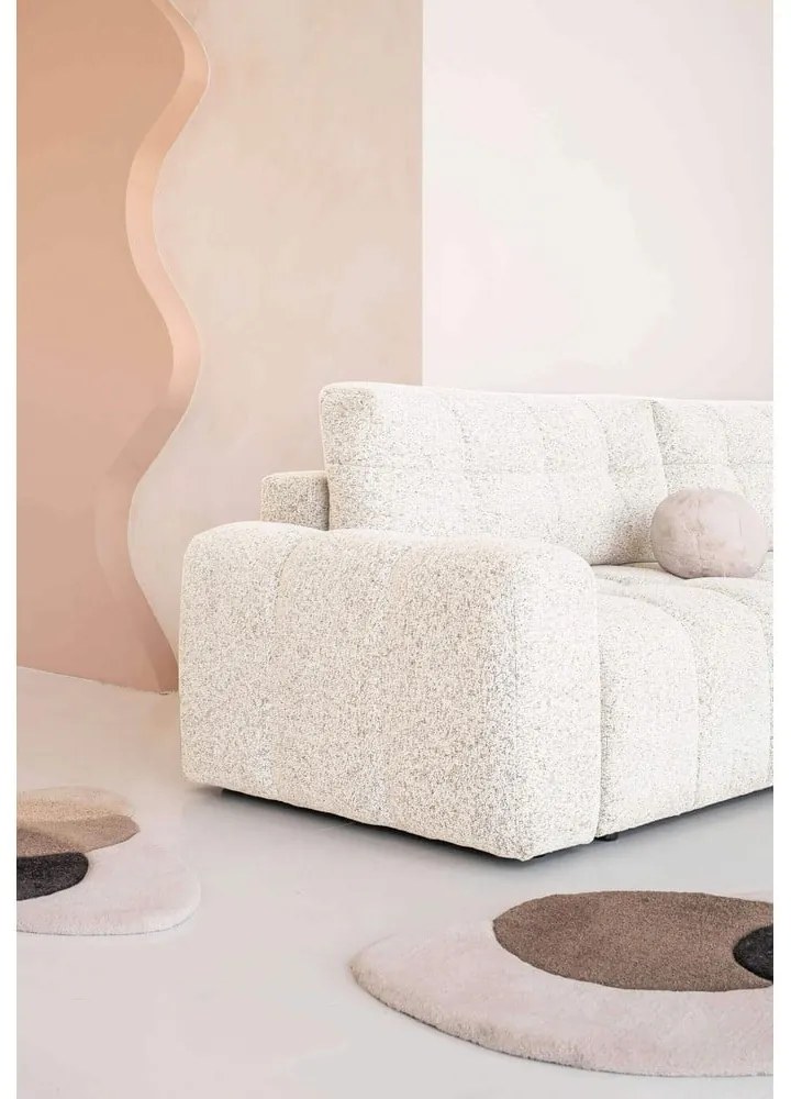 Кремав разтегателен модулен ъглов диван с място за съхранение (десен ъгъл) Lulu – Miuform