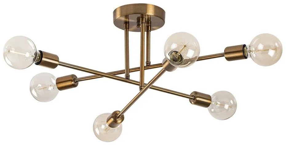 Осветително тяло за таван в златист цвят 64x64 cm Flower – Opviq lights