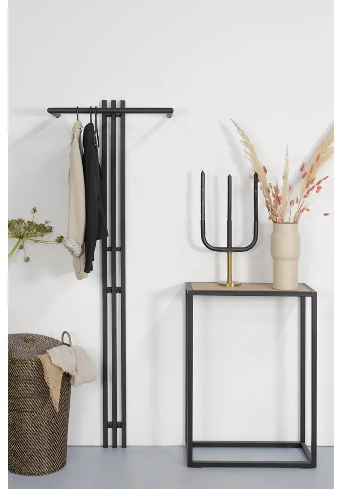 Черна метална стенна закачалка 65 cm Senza – Spinder Design