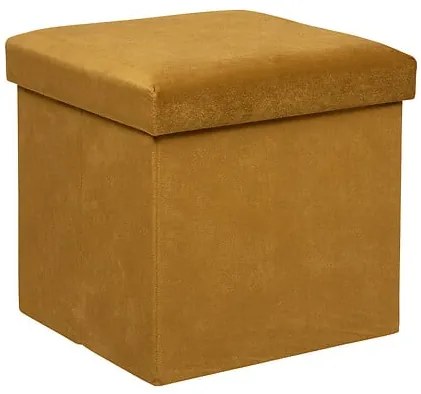 Пуф със съхранение atmosphera Lilou, Сгъваем, 38x38x38 cm - Зелен