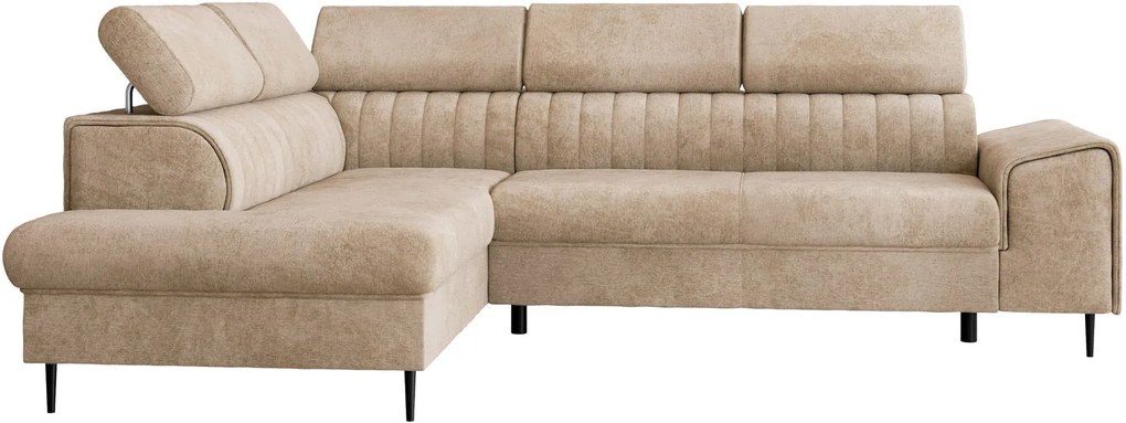 Ъглов диван Kadurin-Бежов-Ляв