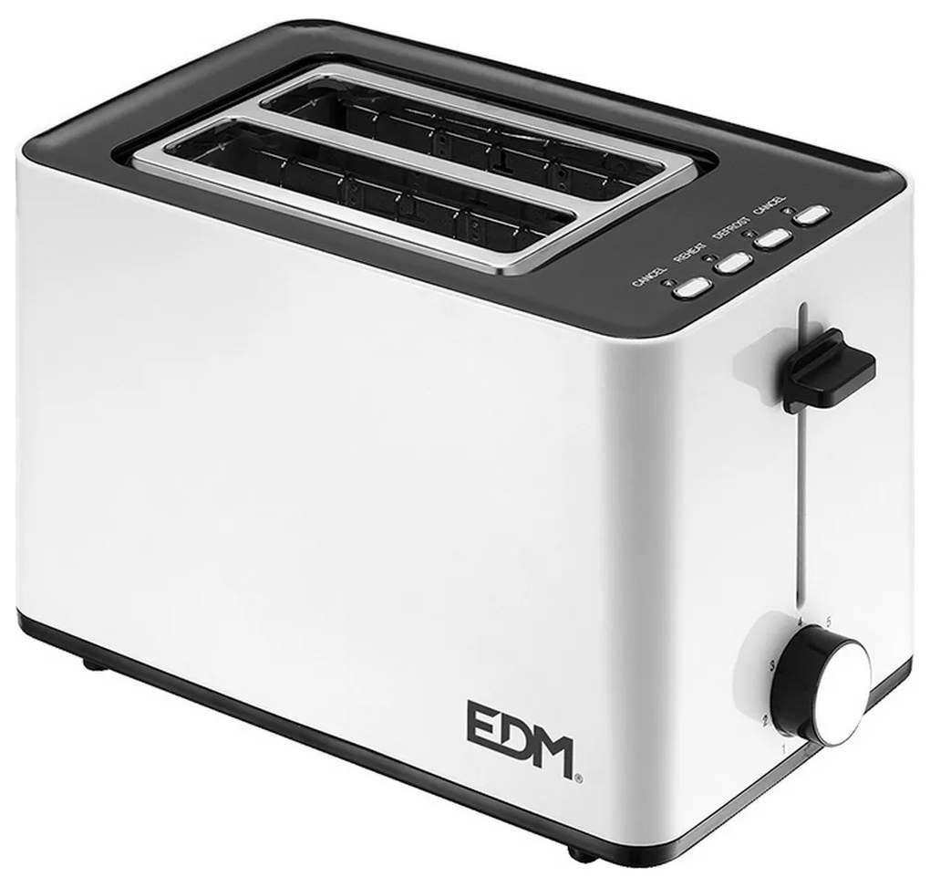 Тостер EDM White Design Бял 850 W