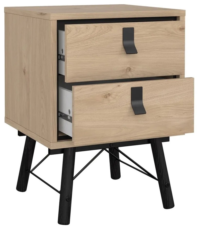 Нощно шкафче в дъбов декор в естествен цвят Ry - Tvilum