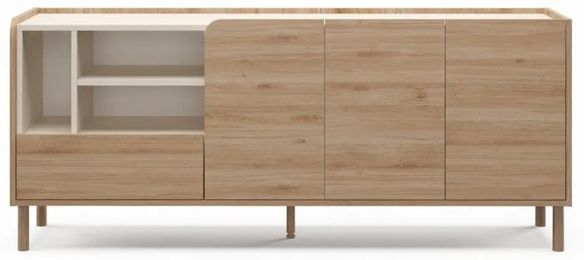 Скрин от дъбов декор в естествен цвят 180x75,5x44 cm Monza – Marckeric