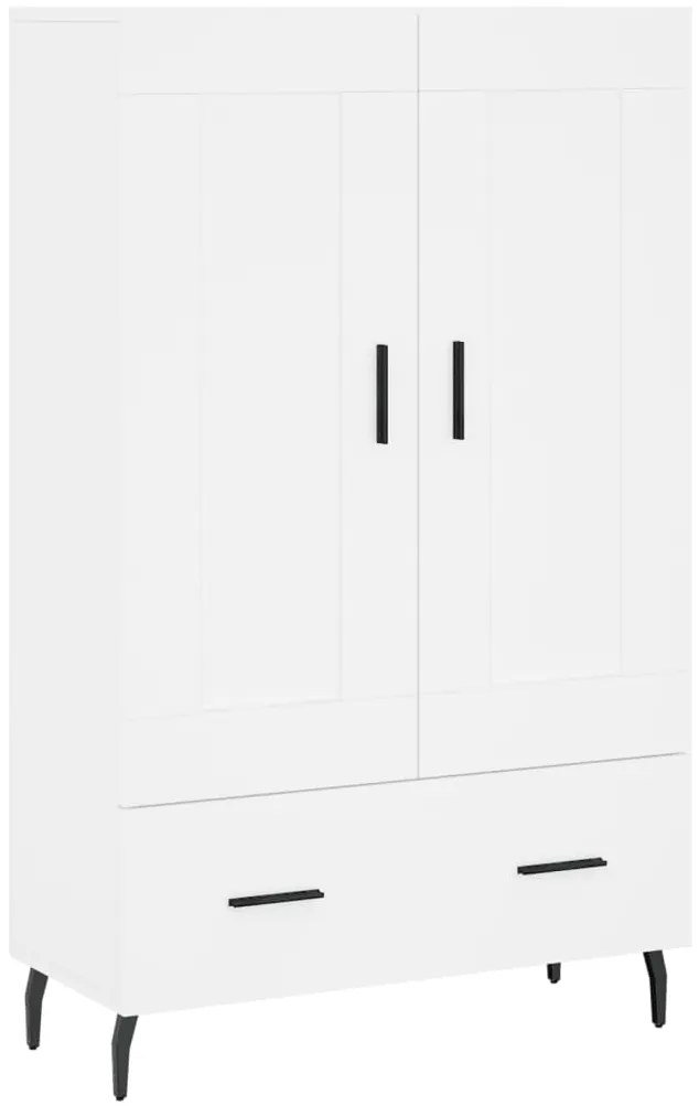 830340 vidaXL Висок шкаф, бял, 69,5x31x115 см, инженерно дърво