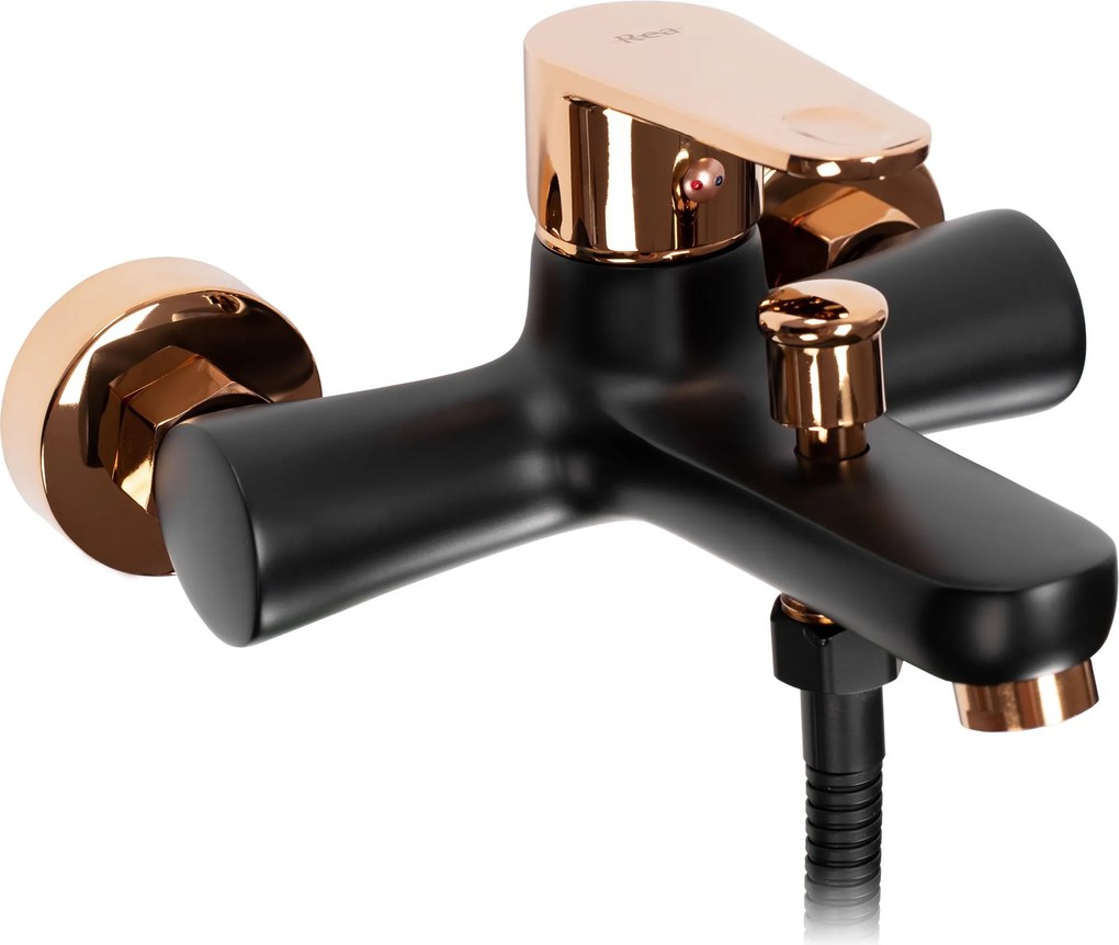 Смесител за вана REA Mild Black Rose Gold
