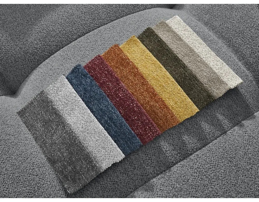 Сив шенилов сгъваем/с място за съхранение ъглов диван (ляв ъгъл) Roxelane – Bobochic Paris