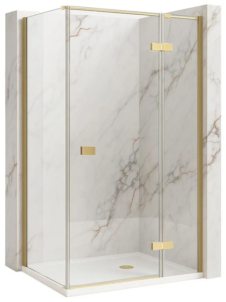 Душ кабина Rea Atlas 80x100 Brush Gold