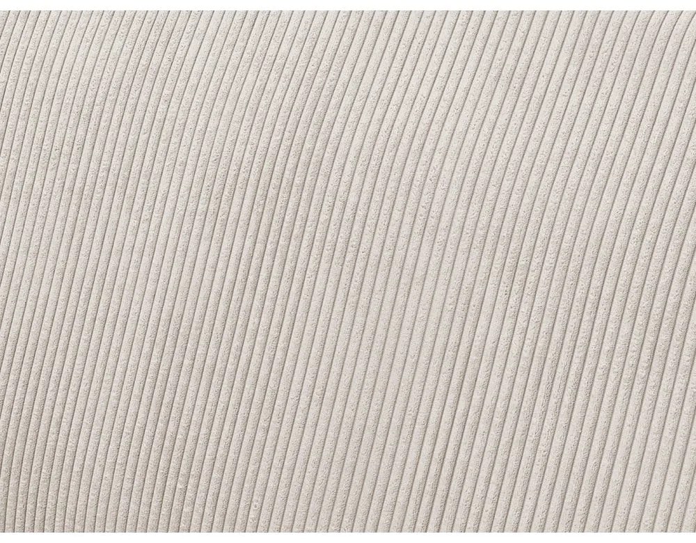 Кремав сгъваем/с място за съхранение ъглов диван от рипсено кадифе Voltaire – Bobochic Paris