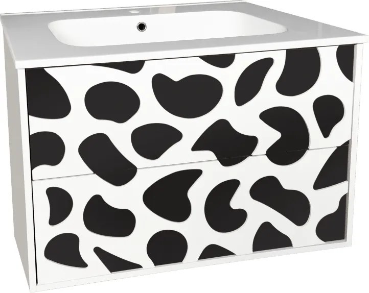 Конзолен PVC шкаф ICP 8045B, Inter Ceramic, с умивалник, 80x45.3x55см