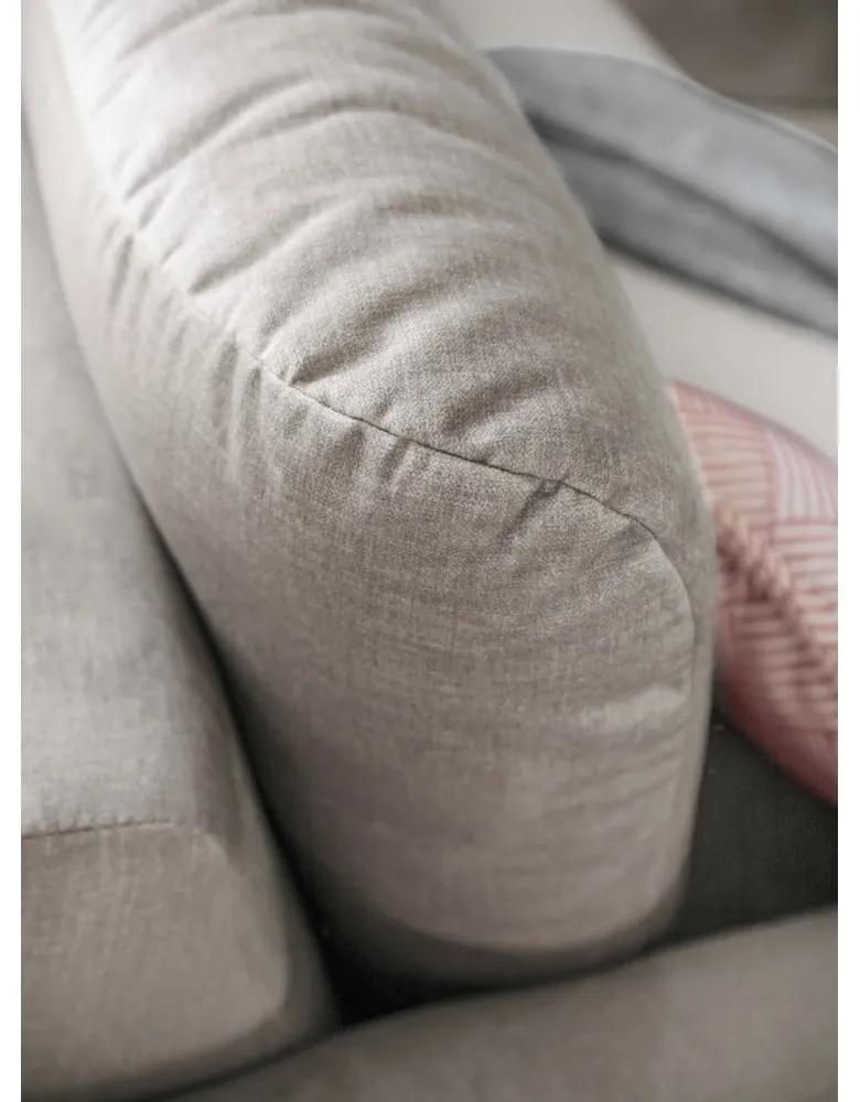 Бежов кадифен ъглов диван с подложка за крака, десен ъгъл Cosy Claire - Miuform
