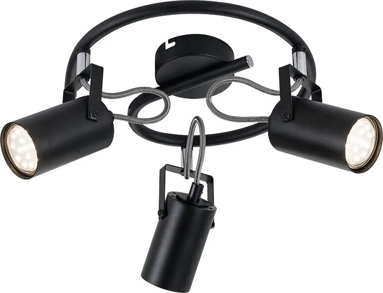 таванна светлина Elmark Izzy spot три-осветително тяло-Черен