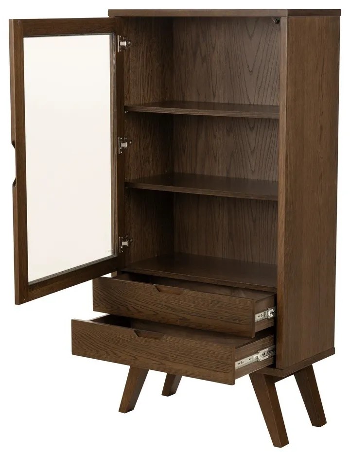 Кафява витрина от дъбов декор 72x145x36 cm A-Line – Actona