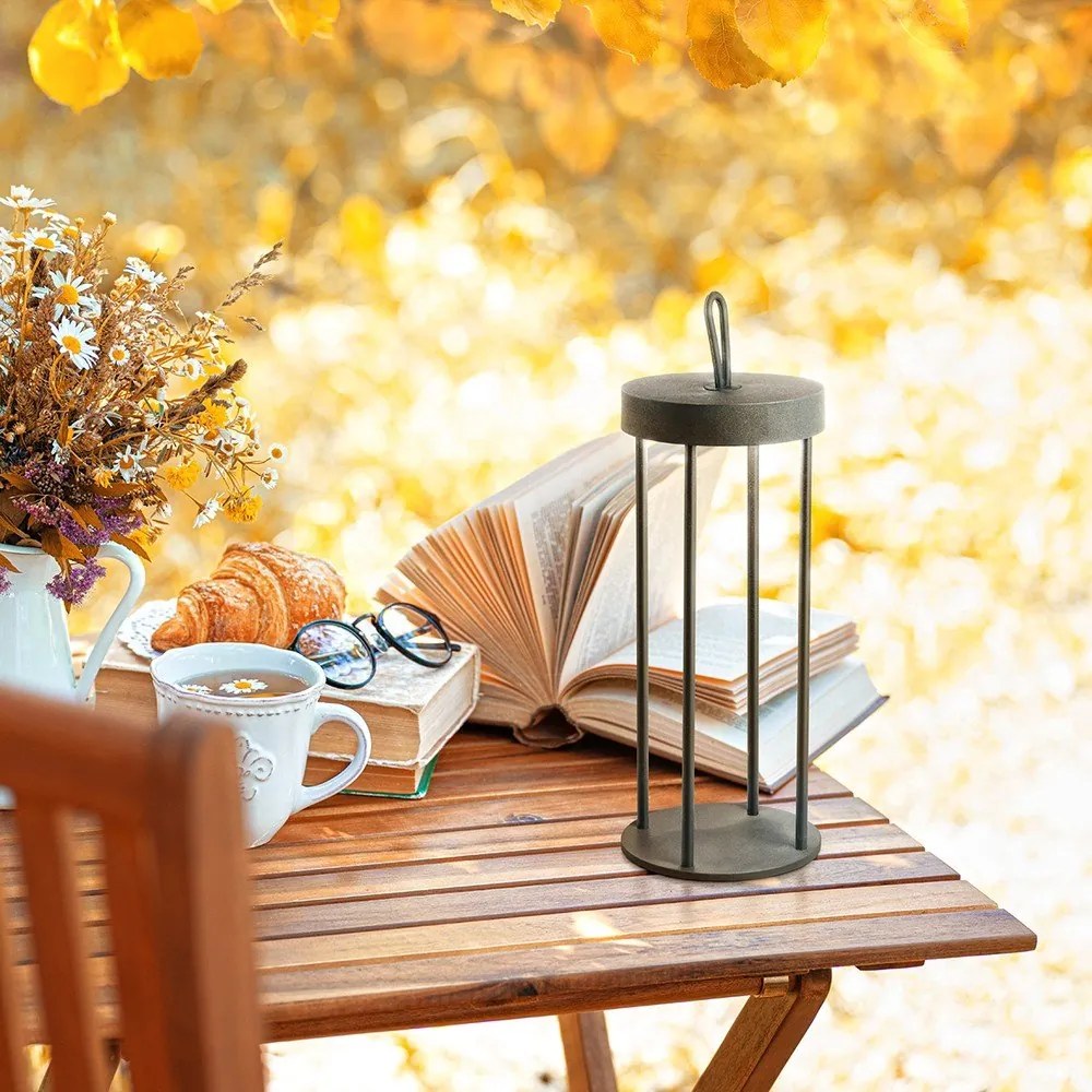 Черна LED настолна лампа (височина 36 cm) Kante – Fischer & Honsel