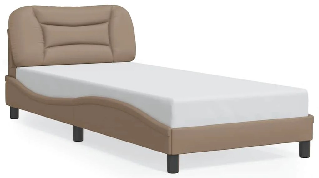 3207964 vidaXL Рамка за легло без матрак Hvar, капучино, 80x200 см, изкуствена кожа