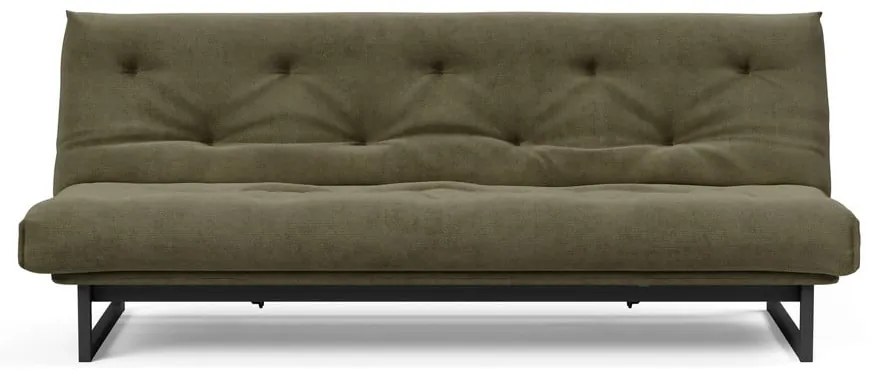 Зелен сгъваем диван от рипсено кадифе 200 cm Fraction – Innovation