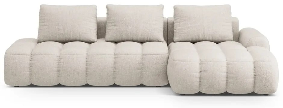 Бежов сгъваем/с място за съхранение ъглов диван (десен ъгъл) Linz – Cosmopolitan Design