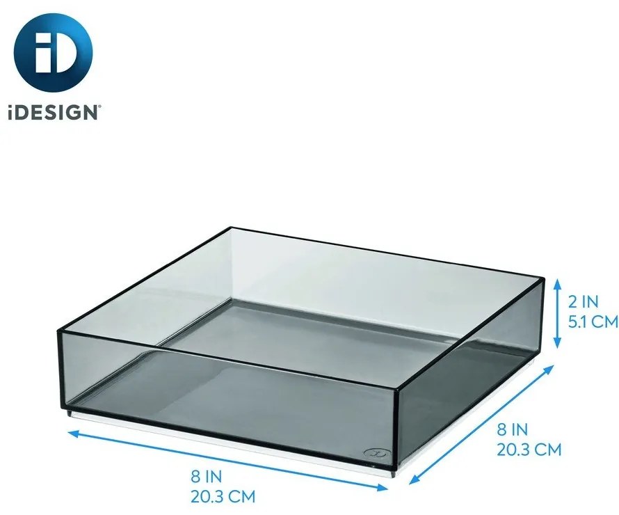 Матово черен органайзер за козметика за баня от рециклирана пластмаса - iDesign