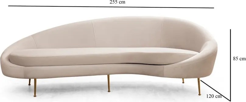 Кремав диван 255 cm Eses – Artie