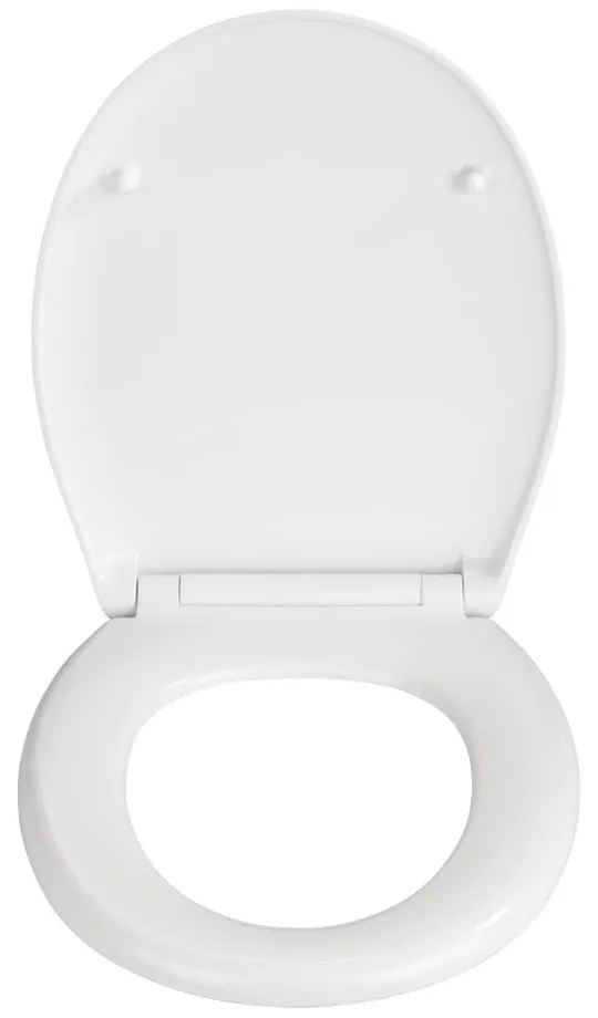 Бяла тоалетна седалка с лесно затваряне , 44,5 x 37 cm Rieti - Wenko