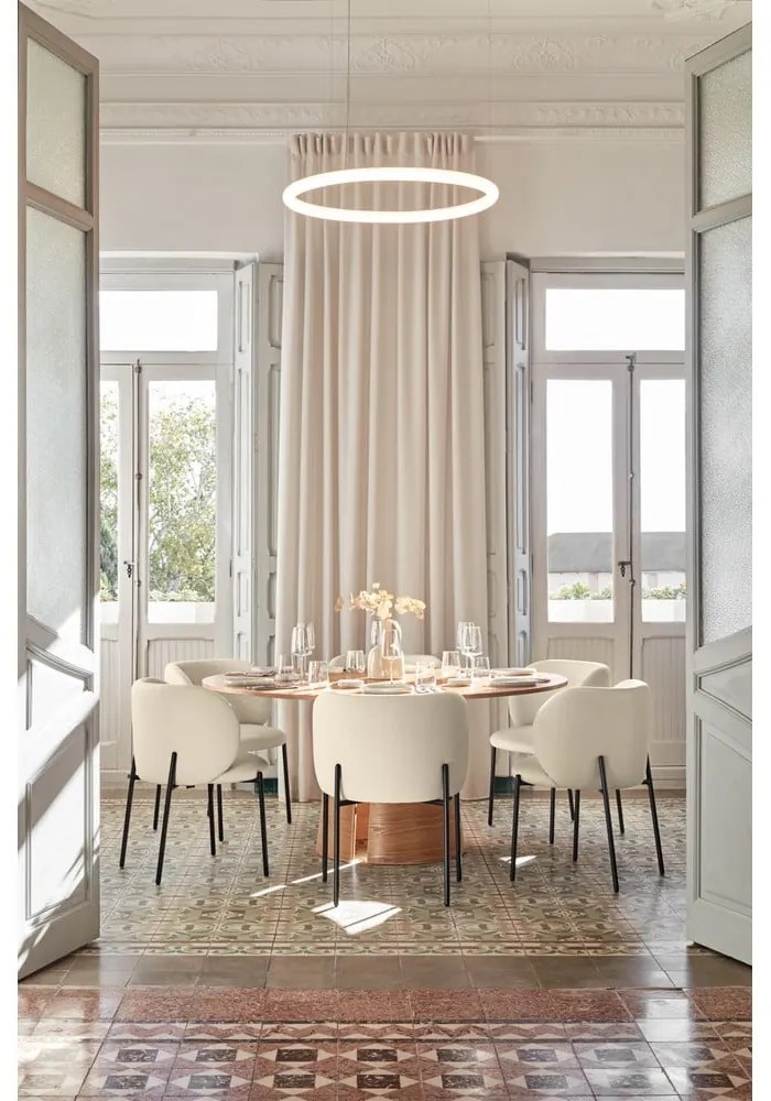 Бели тапицирани трапезни столове в комплект 2 бр. Mogi – Teulat