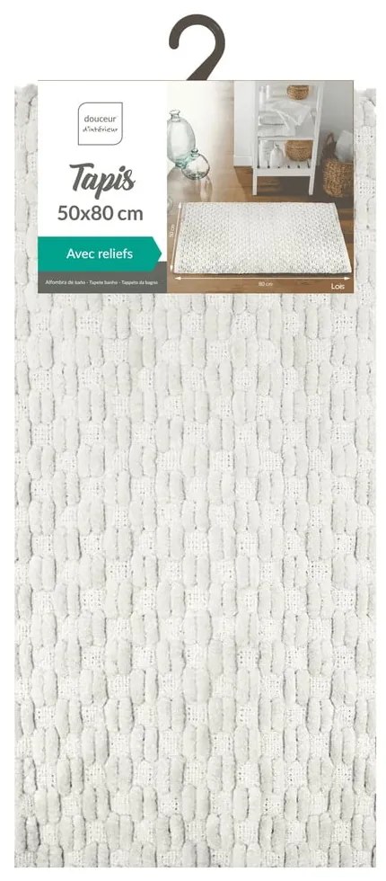 Кремав килим за баня 50x80 cm Lois – douceur d'intérieur