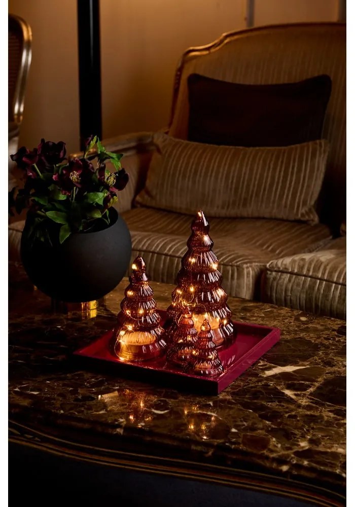 Бордо светлинни декорации в комплект 2 бр. на батерии ø 6,5 cm Lucy – Sirius