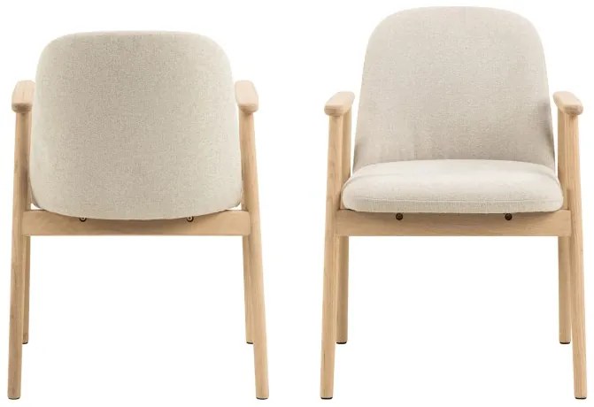 РОДЕРИК Бежов (тъкан Апия 453)/рамка от избелен омаслен дъб - ДЪРВЕН СТОЛ ШЕНИЛ ЗА ВСЕКИДНЕВНА ТРАПЕЗАРИЯ КУХНЯ РЕТРО