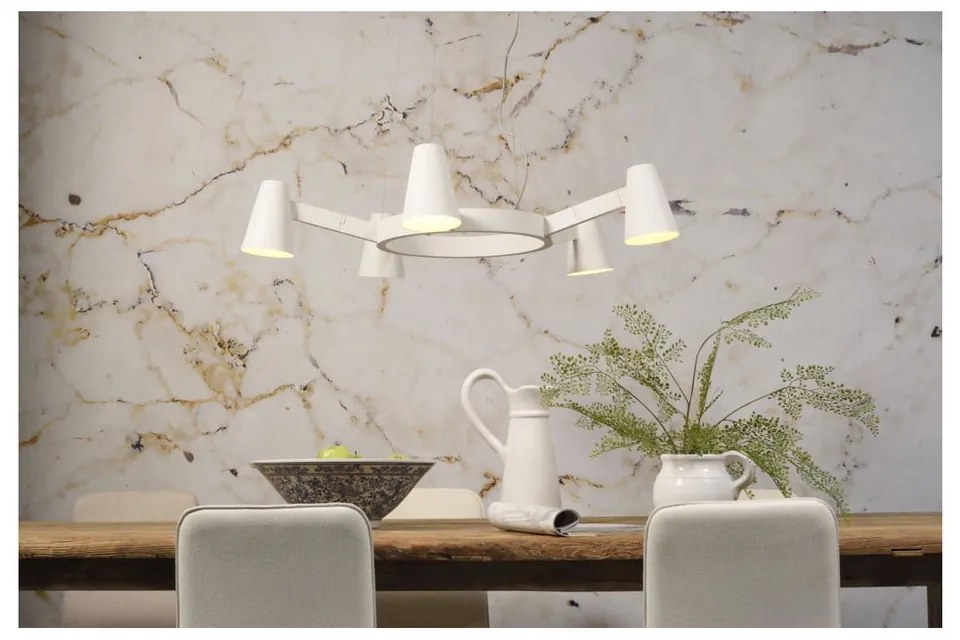 Бяла висяща лампа за 5 крушки Biarritz - it's about RoMi