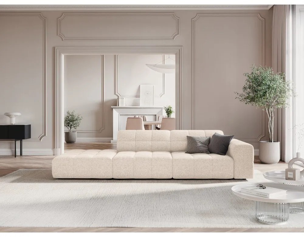 Кремав шезлонг (десен ъгъл) Chicago – Cosmopolitan Design