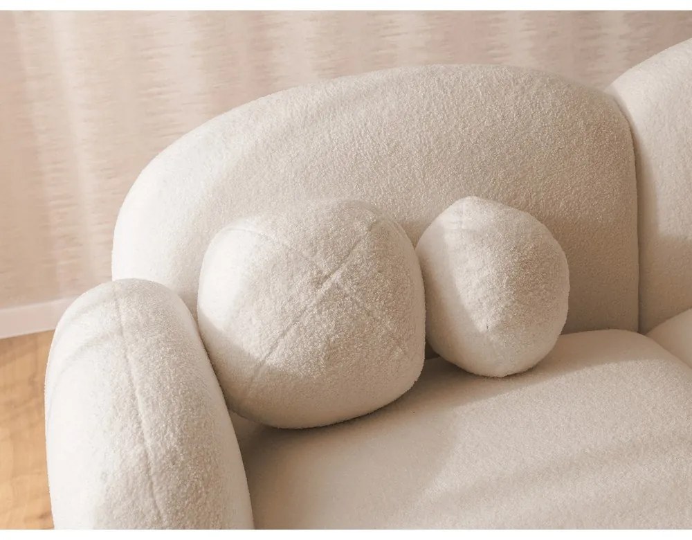 Светлокафяв ъглов диван от букле (ляв ъгъл) Orbit – Ropez