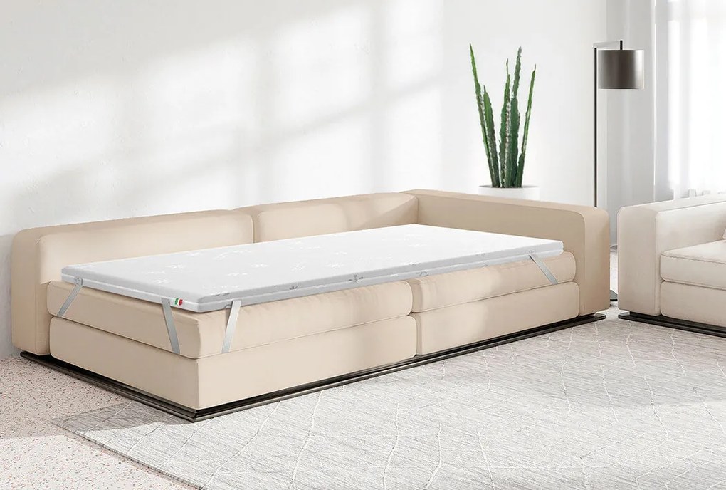 Топ матрак isleep, CoolComfort, 160x200x8, Твърд, Eластична пяна, Мемори пяна