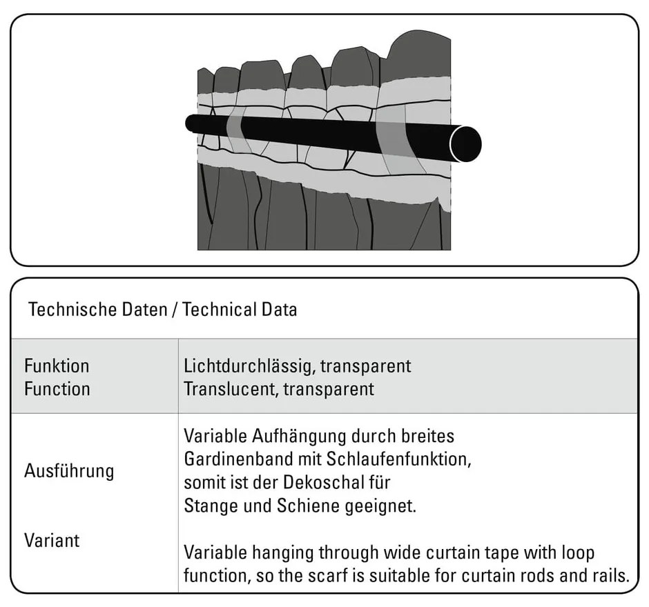 Бяла завеса 245x140 cm Dolly-Voile - Gardinia