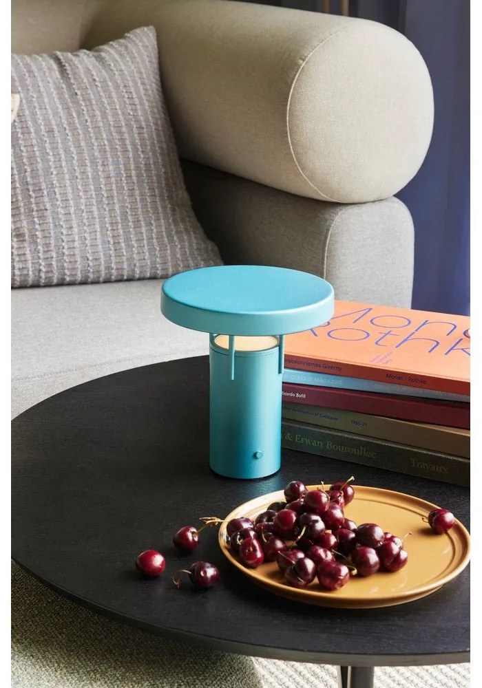 Синя LED затъмняваща се настолна лампа (височина 20 cm) BringMe – Hübsch