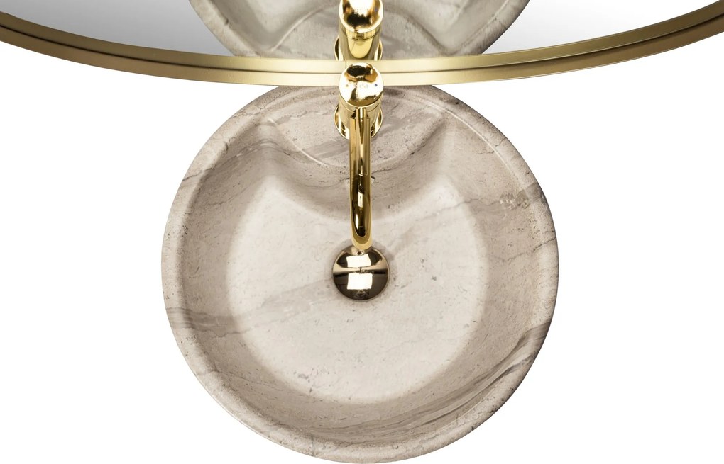 умивалник-Свободностоящ Rea Blanka Natural Matt Marble