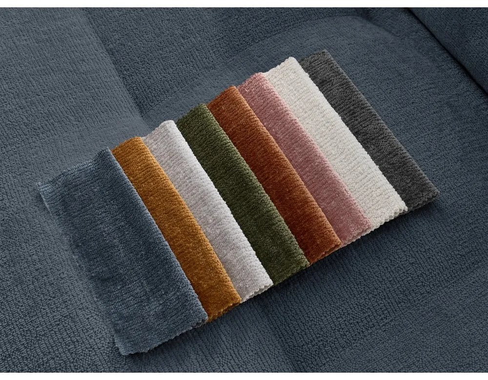 Тъмносин шенилов диван 237 cm Whesley – Bobochic Paris