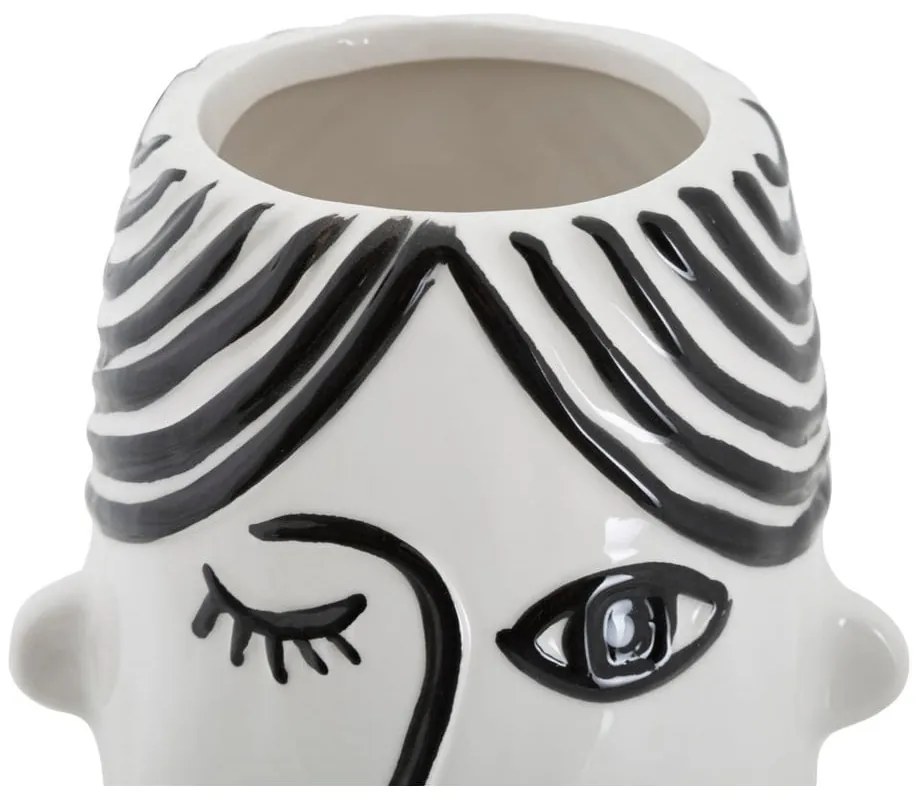 Черно-бяла порцеланова ваза Face - Mauro Ferretti