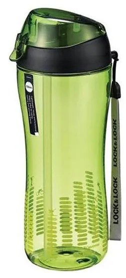 Спортна бутилка с сламка 550 мл, зелена