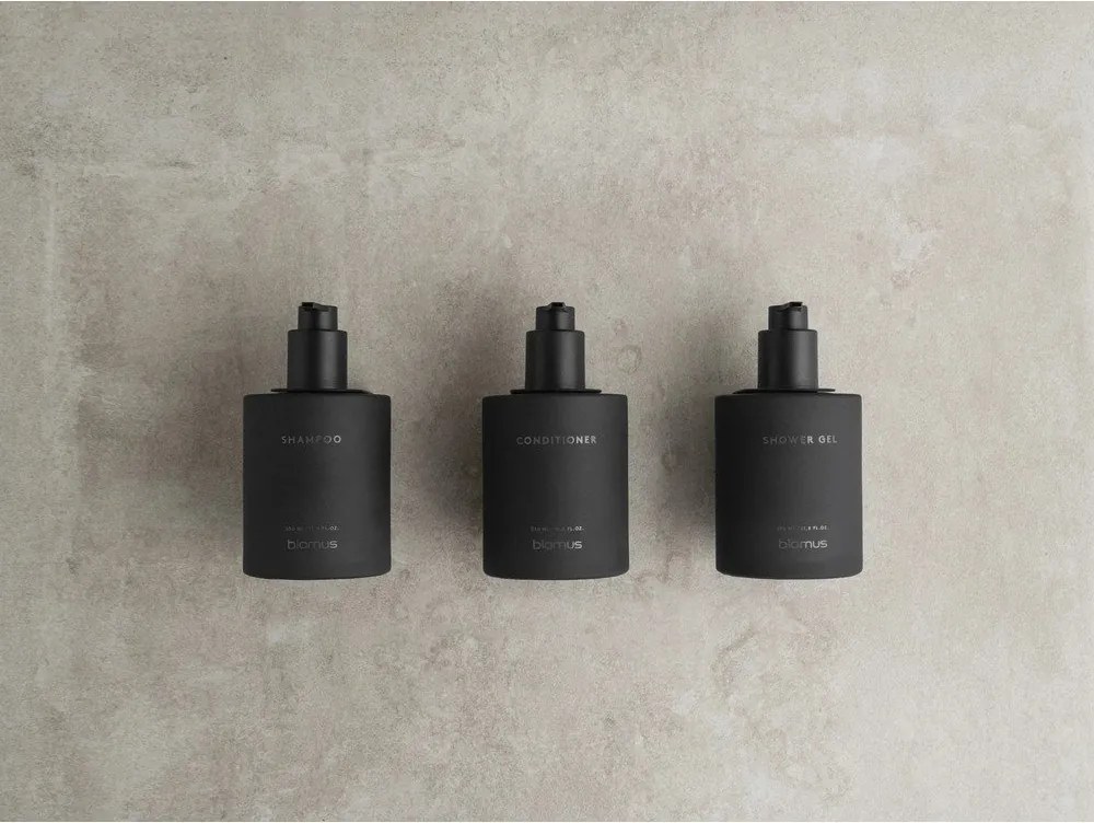 Черни стенни стъклени диспенсери за сапун 3 бр. 350 ml Kirei – Blomus