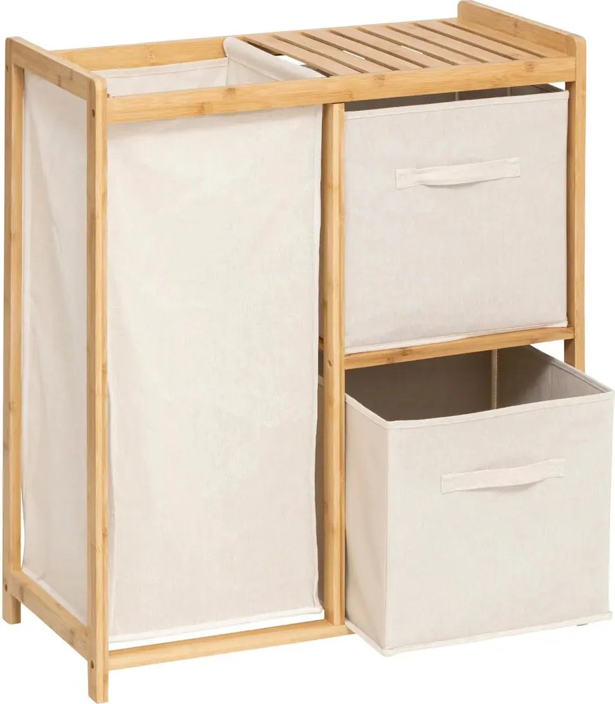 Етажерка 5five Tidy Box, С 1 кош за пране и 2 коша за съхранение, Бамбук