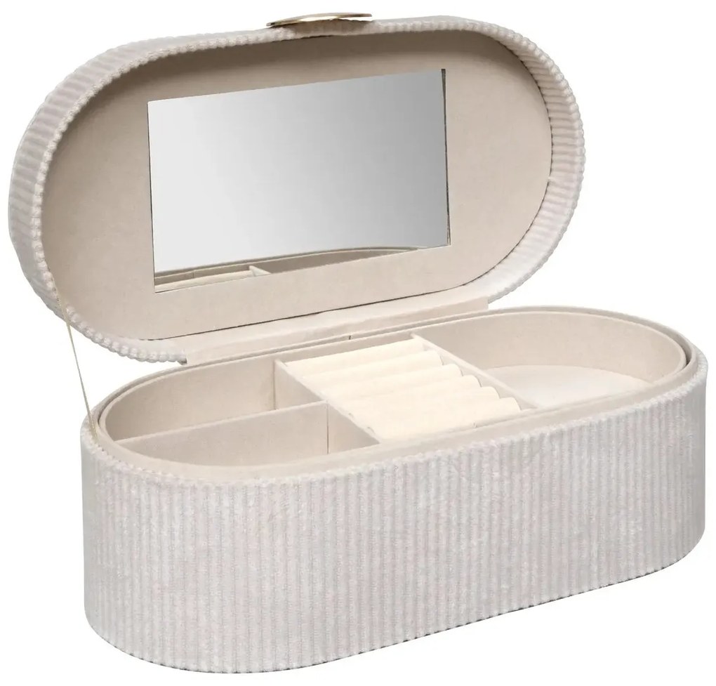 Кутия за съхранение atmosphera Enya, 25 cm, Велур - Зелен