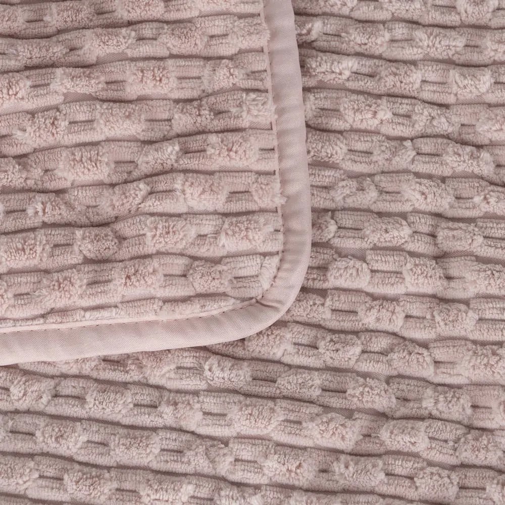 Розово капитонирано покривало за легло 230x260 cm – Ixia