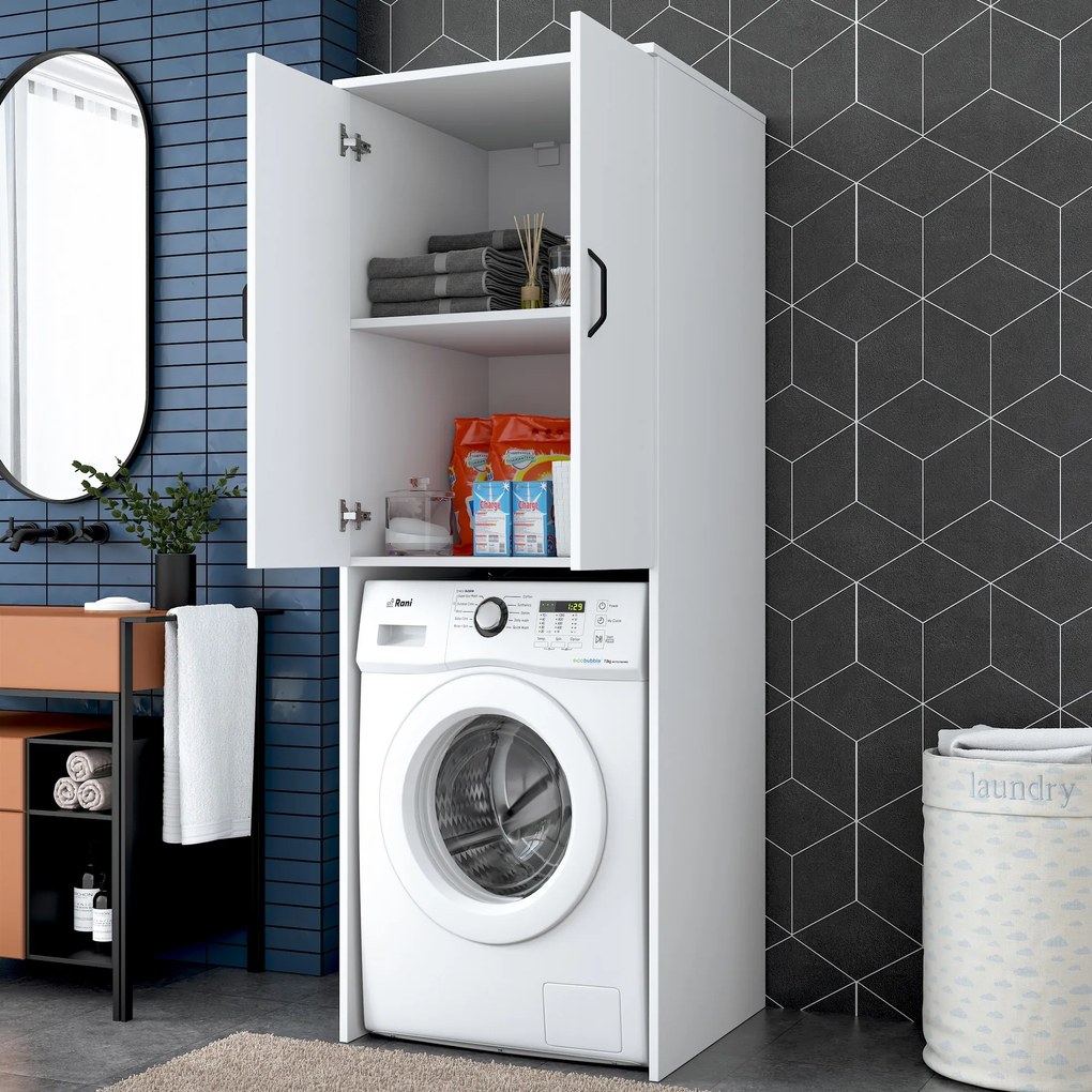 Шкаф за пералня KD110, цвят Бял