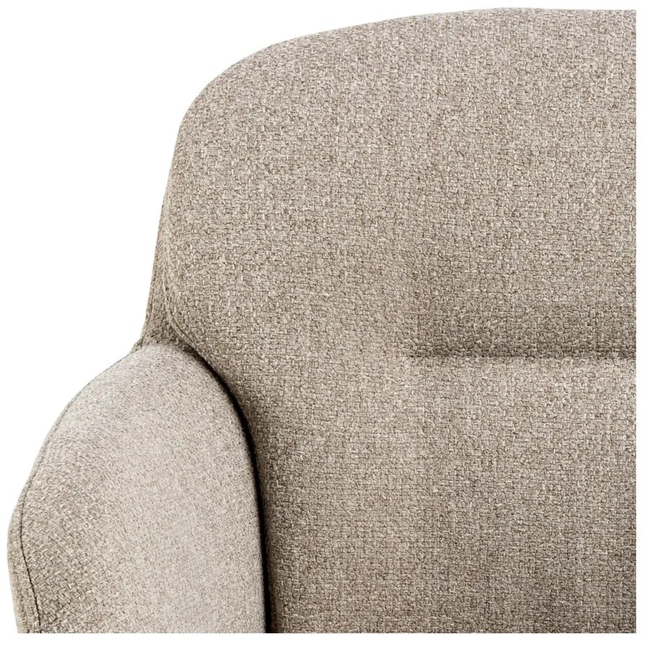 Бежов тапициран трапезен стол с подлакътници Dora – Actona