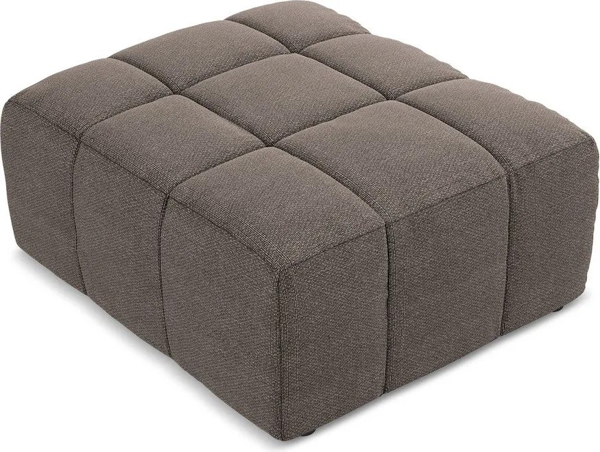 Кафява табуретка от прежда с примки от букле Aloha – Makamii