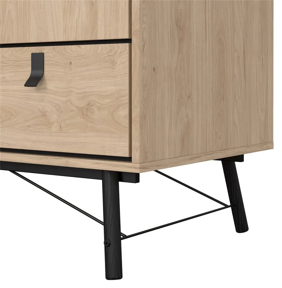 Гардероб с дъбов декор в естествен цвят 150x200 cm Ry - Tvilum