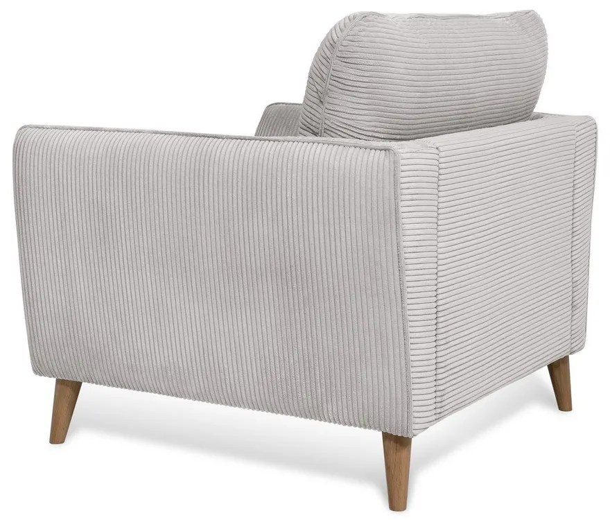 Светлосиво кресло от рипсено кадифе Paris – Scandic