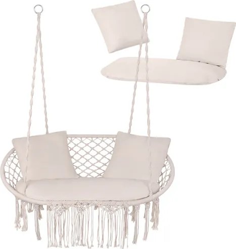 Възглавници за висящ стол, щъркелово гнездо за 2 души 100x100