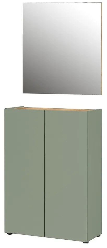 Светлозелен комплект за коридор от декор от дъб 74x200x33 cm Alviano – Germania